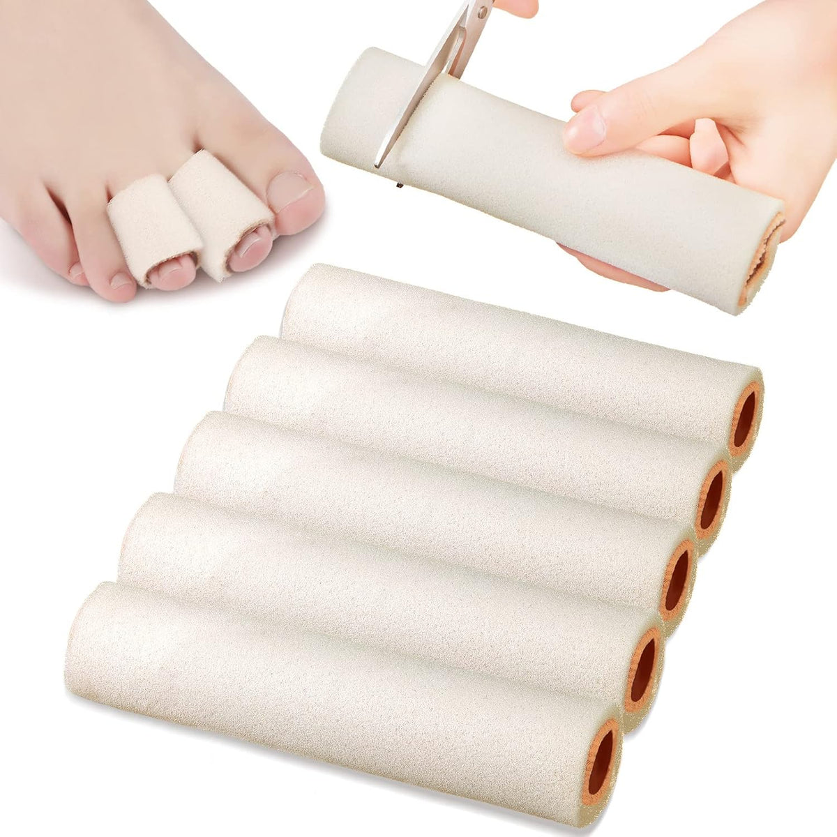 Hyggear™ Hammer Toe Fix - Manga para dedos en martillo con rollo de tamaño mediano superpuesto, protectores de esponja para dedos en martillo - 23329353031