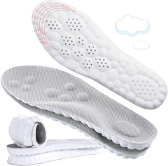 Plantillas Hyggear™ 4D Cloud - Plantillas de espuma viscoelástica suave para amortiguación de nubes - Plantillas recortables de ultraconfort para el dolor de pies y la reducción de la fatiga con soporte para el arco.