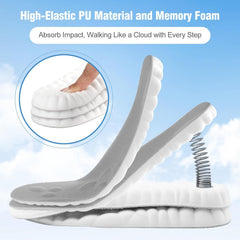 Plantillas Hyggear™ 4D Cloud - Plantillas de espuma viscoelástica suave para amortiguación de nubes - Plantillas recortables de ultraconfort para el dolor de pies y la reducción de la fatiga con soporte para el arco.