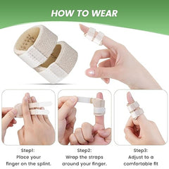 Enderezador de dedos Hyggear™ para dedos pequeños y pulgares - Férulas para dedos rotos y en gatillo - Férula de dedo para dolor y soporte de artritis