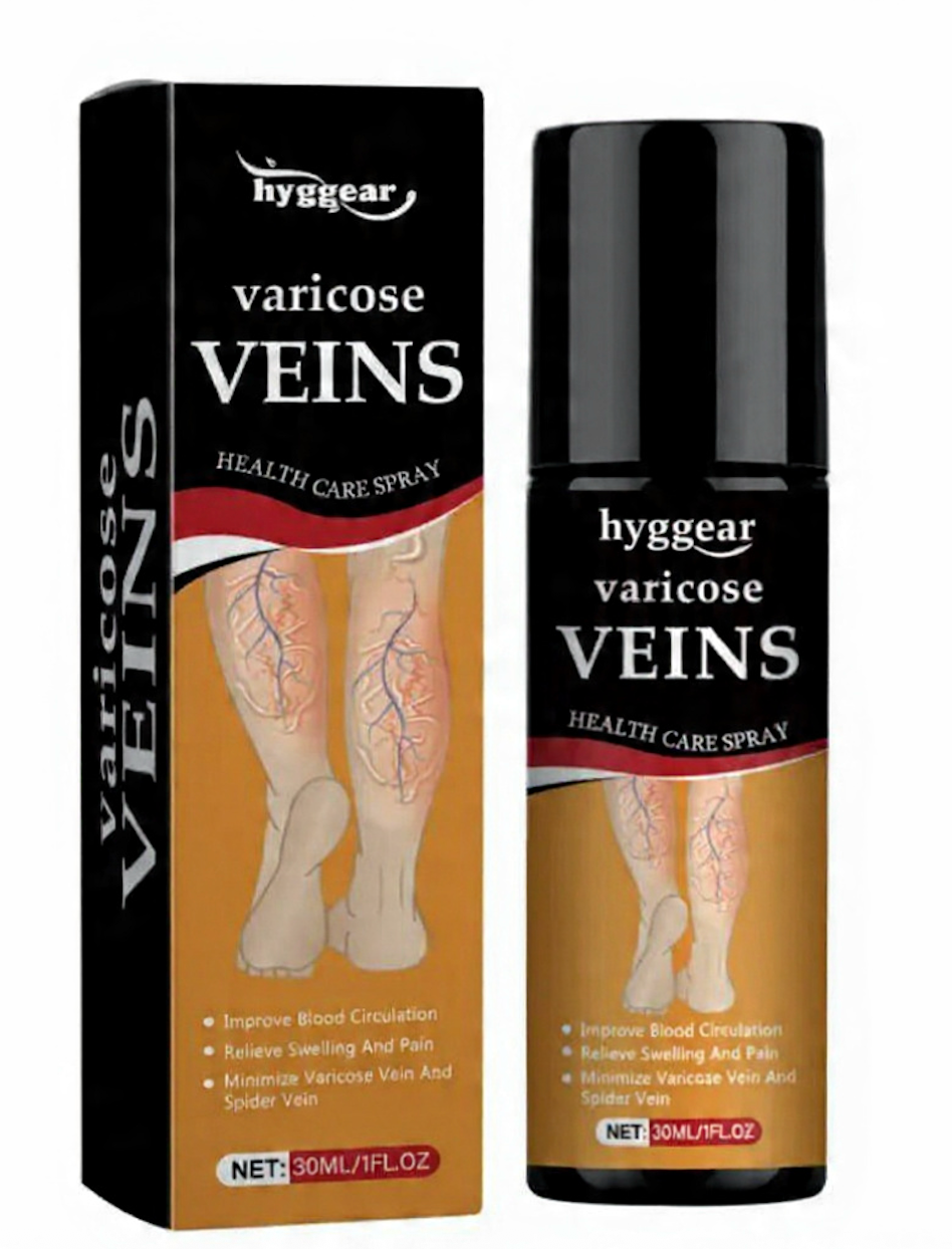 Hyggear Spray para Varices - Tratamiento Natural de Alivio para Piernas, Varices y Fortalecimiento de la Salud Capilar