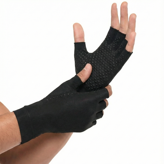 Guantes de artritis Hyggear | Guantes sin dedos para el dolor del túnel carpiano por artritis para hombres y mujeres